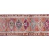 Vintage Modern Oriental Runner, Geometric Design Handknotted | Runner Rug in Rugs by Vintage Pillows Store. Item composed of cotton