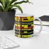 Coffee Mug - City in Grids - Geometric Abstract Urban | Work by Eman's Gallery