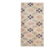 Handknotte Ecru and Gray Turkish Karapinar Runner Rug | Rugs by Vintage Pillows Store. Item made of cotton with fiber