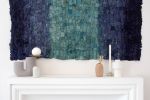 Wild Silk Color Field Wall Hanging - Indigo | Tapestry in Wall Hangings by Tanana Madagascar. Item made of fiber