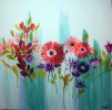 Floating Above some Crowd | Oil And Acrylic Painting in Paintings by Colleen Sandland Beatnik. Item made of canvas with synthetic