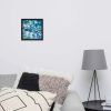 Framed Print - Reef - Blue Fluid Abstract Ocean Foam | Work by Eman's Gallery