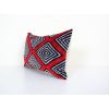 Silk Ikat Velvet Pillow, Red and Beige Velvet Lumbar Cushion | Sham in Linens & Bedding by Vintage Pillows Store. Item made of cotton with fiber