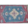 Vintage Anatolian Oushak Kars Handwoven Distressed Area Rug | Rugs by Vintage Pillows Store. Item made of cotton & fiber
