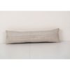 Handwoven White Striped Turkish Kilim Pillow, Organic Hemp B | Cushion in Pillows by Vintage Pillows Store