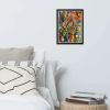Framed Print - Organic Life - Abstract Colorful Geometric | Work by Eman's Gallery