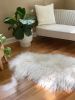 White Crimped Icelandic Double | Area Rug in Rugs by East Perry. Item made of wool & fiber
