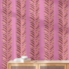 Swipes Fuchsia Wallpaper | Wall Treatments by Color Kind Studio. Item composed of fabric and paper