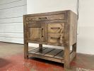 MODEL 1088 - Custom Single Sink Vanity | Countertop in Furniture by Limitless Woodworking. Item composed of maple wood in mid century modern or contemporary style