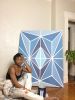 "Blu" Original Painting | Oil And Acrylic Painting in Paintings by Britny Lizet. Item composed of canvas and synthetic in boho or contemporary style
