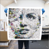 Fading Away #3 - Limited Edition of 20 - 110x110 | Collage in Paintings by Paola Bazz. Item composed of paper in contemporary or eclectic & maximalism style