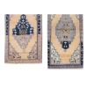 Front of Kitchen Sink Rug Hand Made Faded Mini Rug - a Pair | Small Rug in Rugs by Vintage Pillows Store. Item made of cotton with fiber