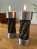 Recycled Ski Chairlift Cable Tea Light Holder Pair | Candle Holder in Decorative Objects by industrial comfort. Item composed of steel compatible with contemporary and industrial style