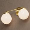 Mena - Wall Sconce Vanity - Sealed Brass Mid Century Modern | Sconces by Illuminate Vintage. Item made of brass & glass