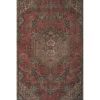 Vintage Handknotted Turkish Unusual Rug with Floral Border | Area Rug in Rugs by Vintage Pillows Store. Item made of fiber