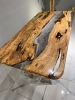 Olive Epoxy Table - Resin Dining Table - Custom Epoxy Table | Tables by Tinella Collection. Item composed of wood and synthetic in contemporary or art deco style