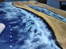 Living Room Ocean Sea River Epoxy Table | Dining Table in Tables by LuxuryEpoxyFurniture. Item made of wood with synthetic
