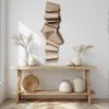 Modern 3D Textured Wall Art – Sandy Sculptural Plaster Painting – Handmade Folded Fabric Home Decor – Designers Choice | Wall Sculpture in Wall Hangings by Vaiva Art Atelier