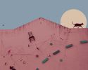 The Cat and the Moon (PINK) | Photography by Louise O'Gorman