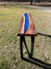 Translucent blue river console table | Tables by Pelican State Woodworks