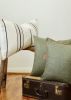 Cream Woven with Stripe Pattern Lumbar Pillow 16x24 | Pillows by Vantage Design
