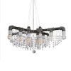 Industrial X-Chandelier | Chandeliers by Michael McHale Designs. Item made of steel & glass