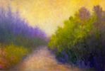 Walking Through The Park | Oil And Acrylic Painting in Paintings by Victoria Veedell. Item made of canvas & synthetic compatible with contemporary style
