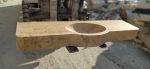 Hand Carved Travertine Sink: Wall Mount Farmhouse Washbasin (67"x20"x5.5") | Water Fixtures by AEGEAN MARBLE ARTISAN ATELIER