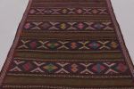 Vintage Persian Soumak Kilim, Rich Ground with Jewel Tone | Area Rug in Rugs by Rug and Kilim