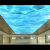 'Migration' Illuminated Ceiling Public Artwork | Glasswork in Wall Treatments by Marcia Stuermer. Item made of glass & synthetic