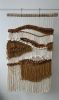 Woven Wall Tapestry | Boho Fiber Art "Desert Glow" | Wall Hangings by Tissage Sauvage. Item composed of wood and cotton in boho or country & farmhouse style