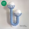 Baby Blue Sculptured Sconces with Glass bubbles | Sconces by Light and Fiber. Item made of steel with glass works with mid century modern & contemporary style