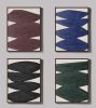 "Affirmations" - Set of 4 Multicolor | Oil And Acrylic Painting in Paintings by ART + ALCHEMY By Nicolette Atelier. Item made of wood & canvas compatible with boho and minimalism style