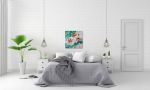 "Summer Breeze" Floral Poppy Painting | Oil And Acrylic Painting in Paintings by Mandy Martin Art. Item made of canvas