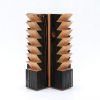 Sawtooth Smoked Tower | Ornament in Decorative Objects by Bradley Duncan Studio | Indie Congress, Ace Hotel Theater DTLA 2019 in Los Angeles. Item composed of wood