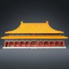 Forbidden City Supreme Harmony Mortise and Tenon Wood Model | Sculptures by Dynasty Artisan. Item made of wood works with contemporary & eclectic & maximalism style