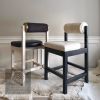 Rody Counter Stool - Sheepskin / Leather | Chairs by YJ Interiors. Item made of oak wood with fabric works with mid century modern & contemporary style