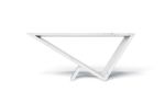 Time/Space Portal Console in Carrara Marble | Console Table in Tables by Neal Aronowitz. Item composed of stone compatible with minimalism and mid century modern style