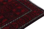 Rug & Kilim's Baluch Tribal Rug in Red & Navy Blue Geometric | Area Rug in Rugs by Rug and Kilim