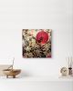 Secret garden, small painting | Mixed Media by Oplyart. Item made of canvas works with mid century modern & japandi style
