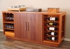 21st Century Mid-Century Modern Inspired Sapele Sideboard | Cabinet in Storage by Walker Design Studios. Item made of wood compatible with mid century modern and contemporary style