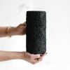 Medium Cylinder Vase in Textured Carbon Black Concrete | Vases & Vessels by Carolyn Powers Designs. Item composed of concrete and glass in minimalism or contemporary style