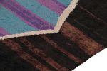 Vintage Moroccan Runner Rug in Brown with Lozenges | Area Rug in Rugs by Rug and Kilim