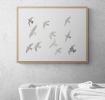 Birds in Flight No. 6 : Original Watercolor Painting | Paintings by Elizabeth Beckerlily bouquet. Item composed of paper in minimalism or contemporary style