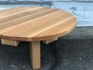 White Oak Round Coffee Table | Tables by Black Rose WoodCraft. Item composed of oak wood