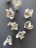 Handmade Clay Azalea Flower Set – Floral Sculpture, 19 Piece | Wall Sculpture in Wall Hangings by Leramic