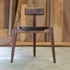 Knockdown Chair (#0061) | Accent Chair in Chairs by Kamiya Furniture. Item composed of walnut and brass in minimalism or mid century modern style