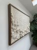 Hand woven wall art frame (Rock Pool 005) | Tapestry in Wall Hangings by Elle Collins. Item made of oak wood with cotton works with boho & minimalism style