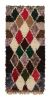Vintage Moroccan Runner Rug with Multicolor Diamond Patterns | Area Rug in Rugs by Rug and Kilim