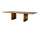 Wood Twin Pedestal Modern Dining Table by Costantini Design | Tables by Costantini Design. Item composed of wood
